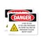Signmission Radiation & Laser Sign, 7 in H x 10 in W, Vinyl Decal, Rectangle OS-2PACK-DS-D-710-L-2518 - alternate 1